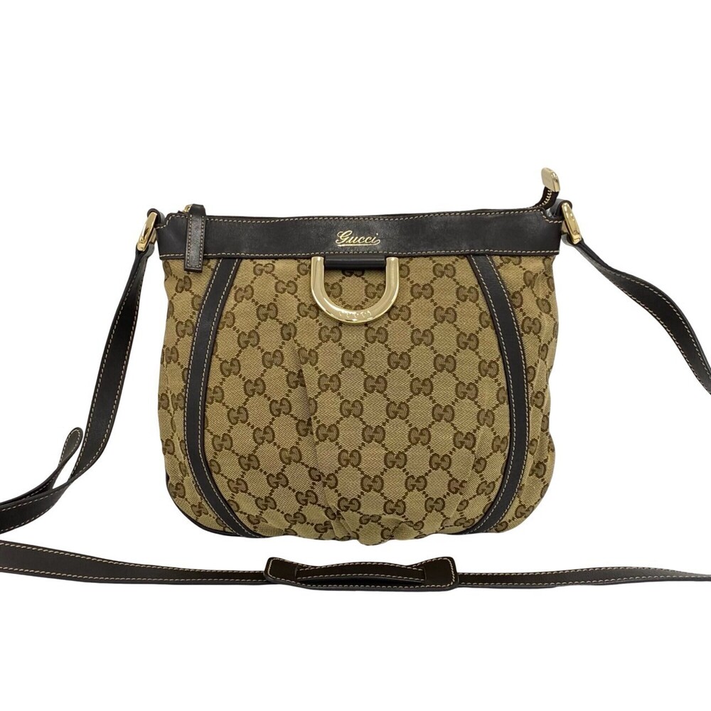 GUCCI Brown Leather Shoulder Bag